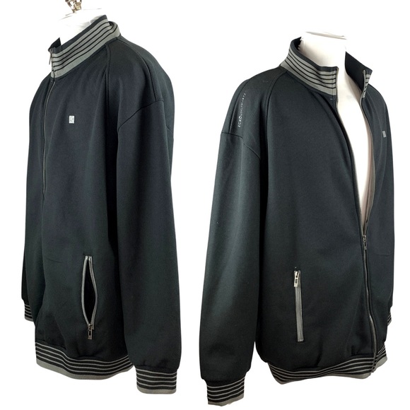 Ecko Unltd Echo Unlimited Black Zip Up Bomber Jacket size 3X - Picture 1 of 16